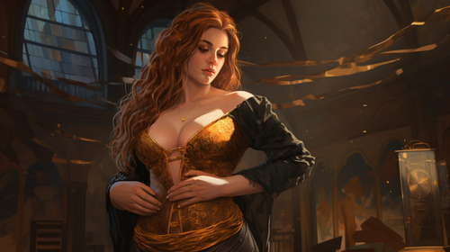 maximilian283_A_beautiful_European_female_worrying_about_he