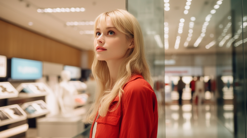 maximilian283_A_beautiful_blond_woman_in_Japanese_Uniqlo