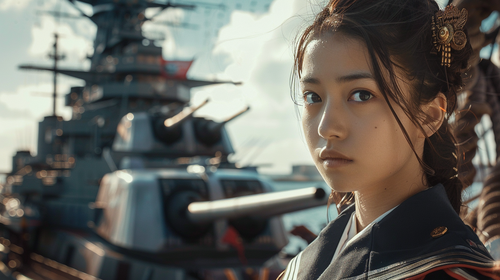 maximilian283_Beautiful_Japanese_female_captain_with_th