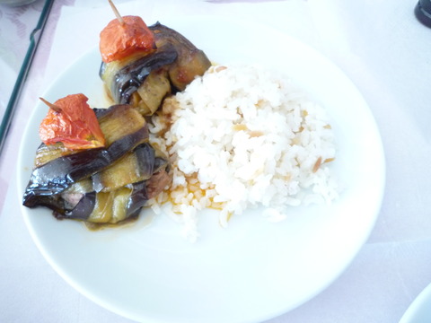 ナスの肉詰め