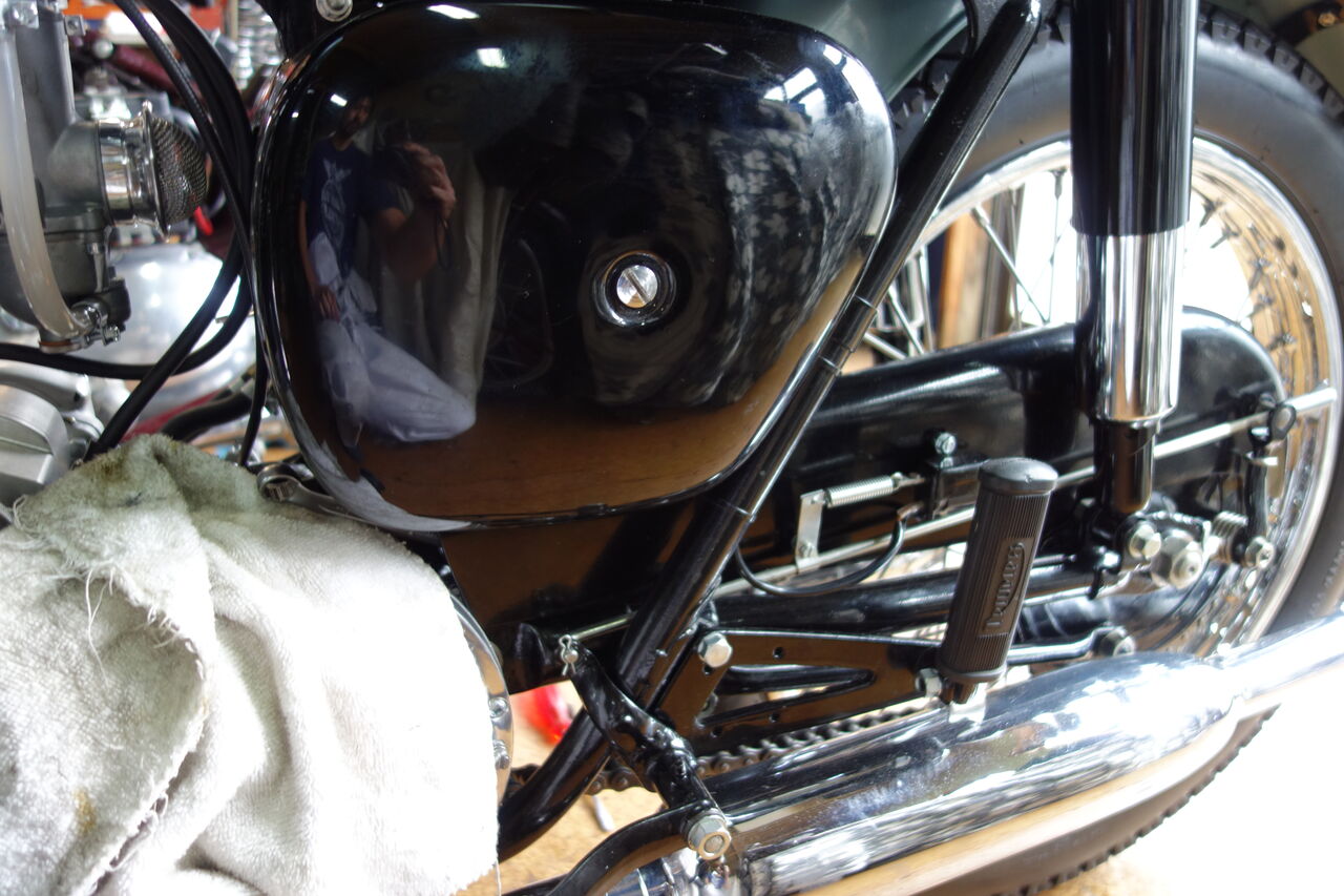 1955年トライアンフT110 試乗と調整。 : TRAVIS CYCLES 