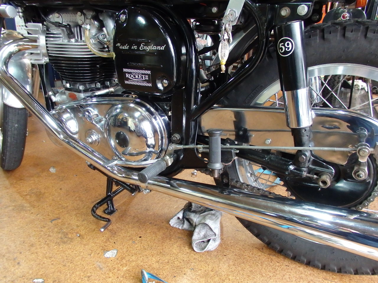 トライアンフリアドラムホイールtriumph 英車