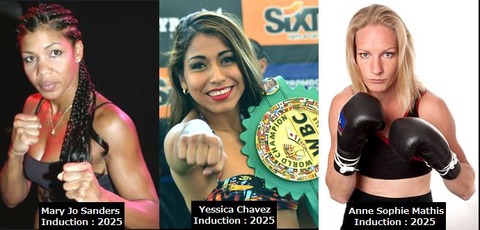 メアリー・ジョー・サンダース（左），ジェシカ・チャベス（中），アンヌ・ソフィー・マティス（右）2025年第6回選出