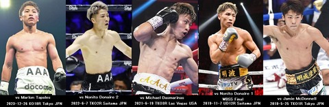 井上尚弥：トランクスの広告等の変遷