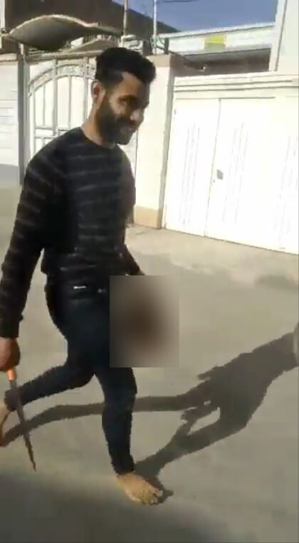 イラン人男性　妻の首を斬る