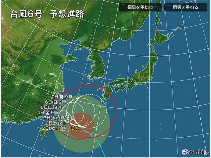 『台風6号の動向』 新たな熱帯擾乱が発生する可能性、お盆にかけて注意