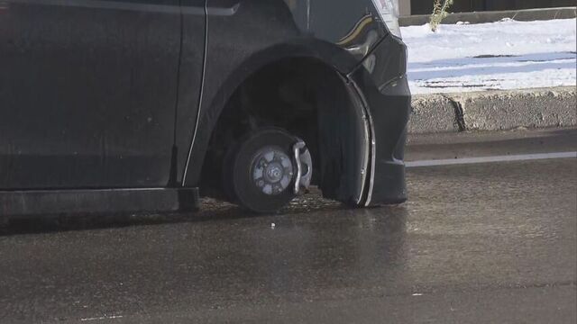 【札幌】衝撃！またまたまたｗタイヤが外れて対向車に衝突！