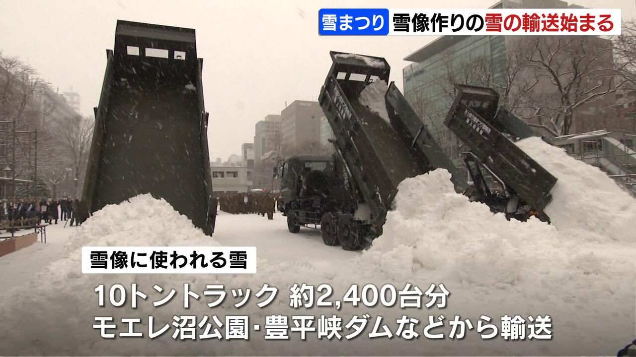 【雪まつり】もうすぐ！今年は雪も多いぞ！www 陸上自衛隊が雪の輸送を開始！