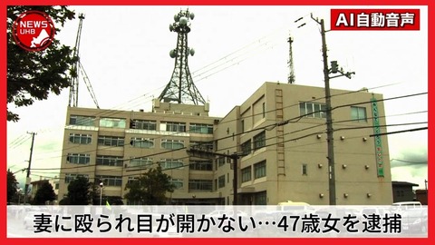 【北海道】函館市で妻が夫を殴り逮捕！「目が開かない」