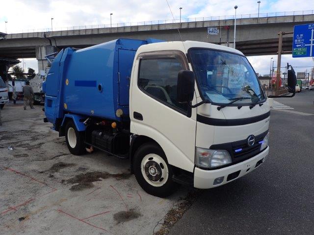 中古車両 H19 日野デュトロ2t プレス式塵芥車 パッカ 4 1m3 モリタエコノス 左スライドドア 激安中古クレーン車 販売情報 タダノ ユニック