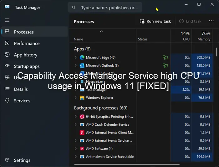 Windows 11 での Capability Access Manager サービスの CPU 使用率が高い ...