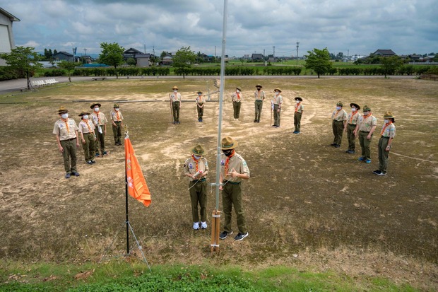 [南砺3団] 【ボーイ隊】6月隊集会(タープ、メスティン、ハイキング)