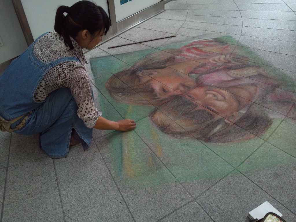 Tsi0568のblog バレリーナ Meiさんと チョークアートの松本かなこさん