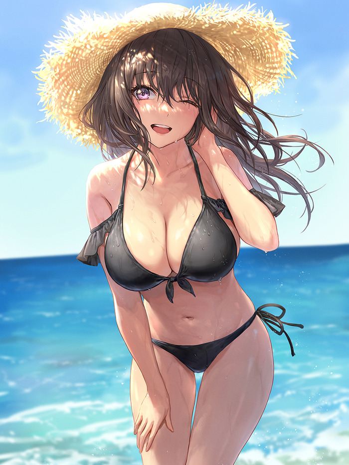 黒ビキニって最高だよな…のトップ画像