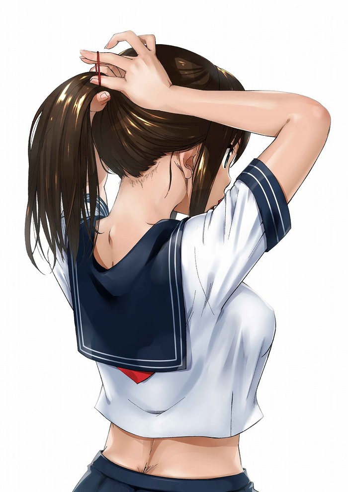 ポニーテールという性的な髪型のトップ画像