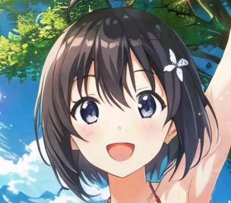 公式の水着イラストかと思ってシコったらAI絵だったのトップ画像