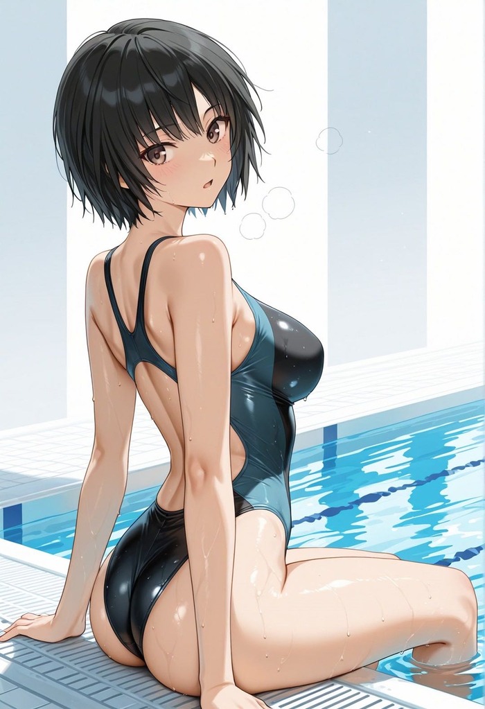 正直ビキニより競泳水着の方がエロいよねのトップ画像
