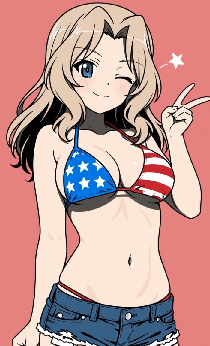 金髪巨乳と星条旗ビキニの相性についてのトップ画像