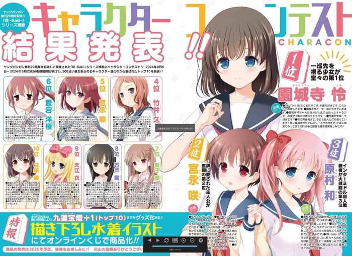 【悲報】咲-saki-の人気投票、知らんキャラばっかり・・・のトップ画像