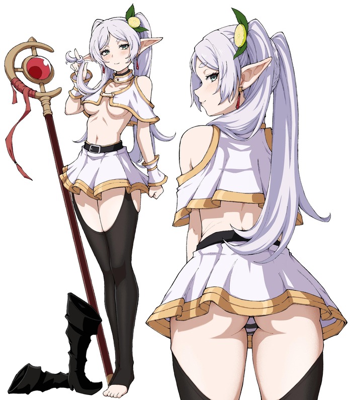 【画像】フリーレン「暑いからいつもの服をクールビズしてみたよ」のトップ画像