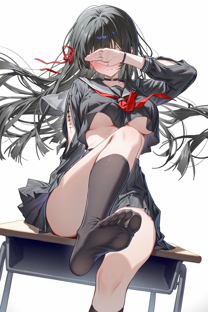 黒セーラー女子って良いね…のトップ画像