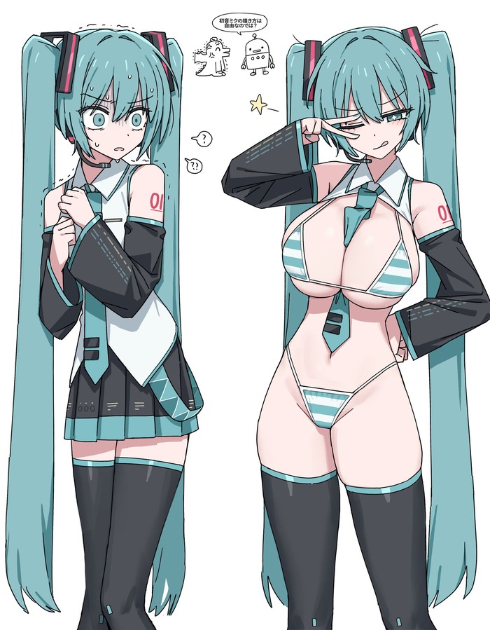 【悲報】爆乳初音ミクのエロイラスト、急激に増加のトップ画像