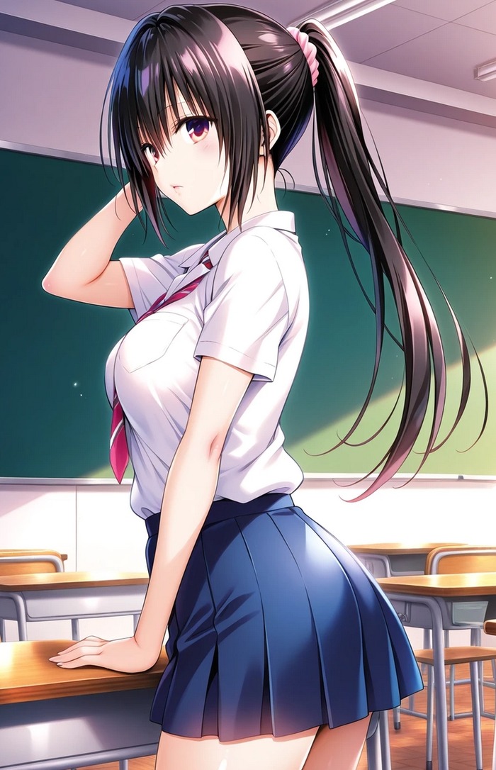 黒髪ポニテJKッて好き？のトップ画像