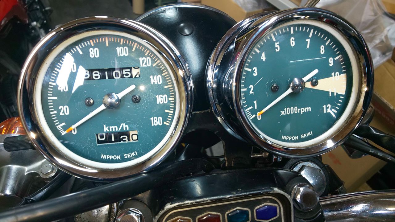CB350F キジマ メッキメーターカバー取付 : バイク整備備忘録 CB350F キジマ メッキメーターカバー取付 : バイク整備備忘録