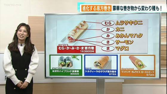 ヤクルト村上様の恵方巻、13800円www