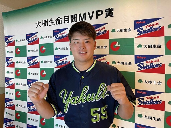 【朗報】ヤクルト村上宗隆、3か月連続の8月間MVPを受賞！