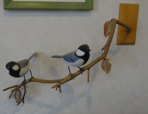 バードカービング作家 荒井先生の作品 シジュウカラ