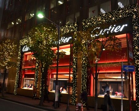 銀座のカルチェのイルミネーション