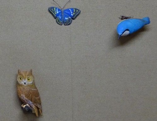 バードカービング作家 荒井先生の作品 チョウ