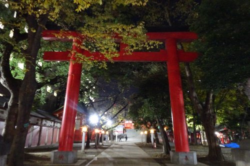新宿花園神社の「圭子の夢は夜ひらく」