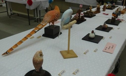 バードカービングの作品 浦島丘中学校のコミュニティハウス