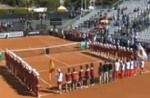 フェドカップ ワールドグループ・プレーオフ 日本対スペイン戦 初日