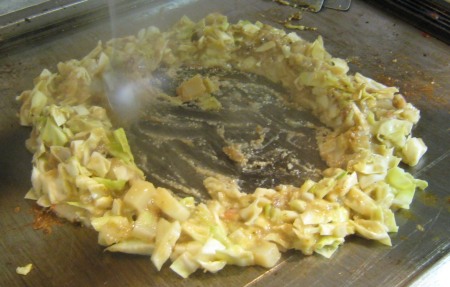 もんじゃ焼きの作り方