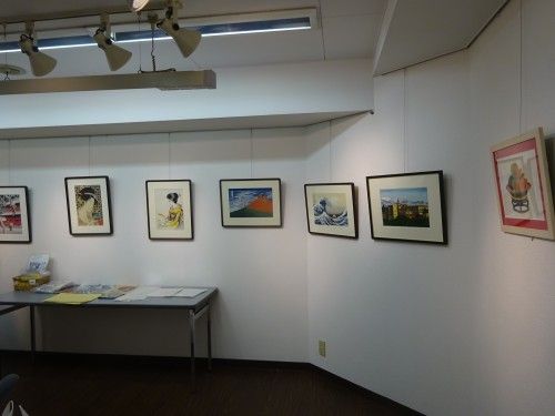 朝香伝統木版画教室の作品展が今日から銀座の渋谷画廊で開催