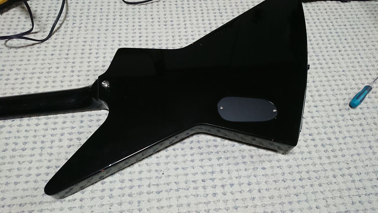 学校製作作品ギター EMGにピックアップ交換 ピックアップ交換編 No.2