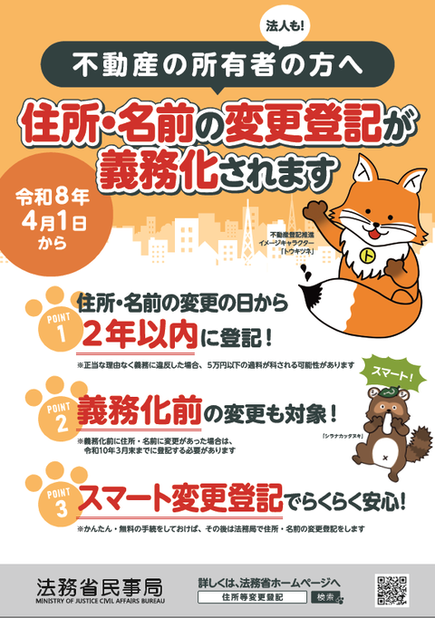 住所変更登記の義務化