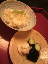 貝柱御飯と香の物.jpg