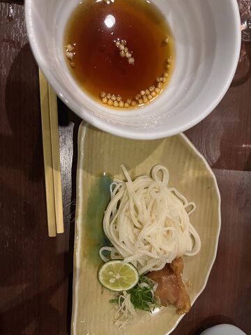 写真16 軍鶏つけうどん