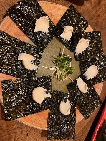 写真9 韓国海苔にクリームチーズ