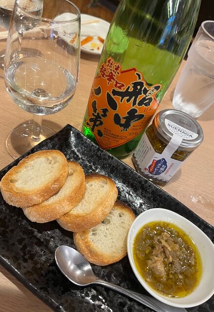 写真14 船中ひやおろしと牡蠣ガリバタ