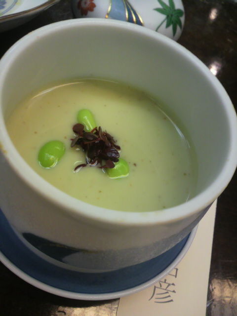 無花果とアボカドの豆乳すり流し仕立