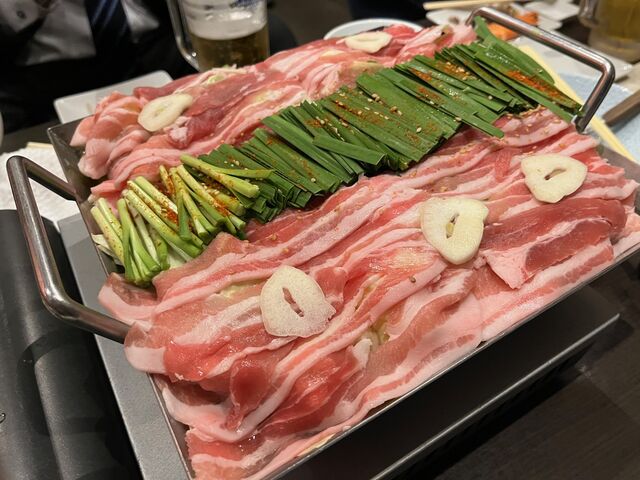 写真12 豚ニラ鉄板焼き