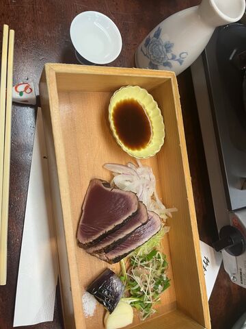 写真23 鰹のタタキと茄子