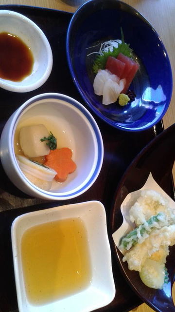 (5)刺身、天婦羅、焚き合わせ