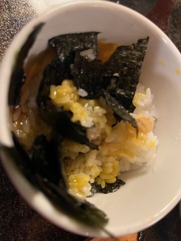 写真34 海苔卵かけご飯