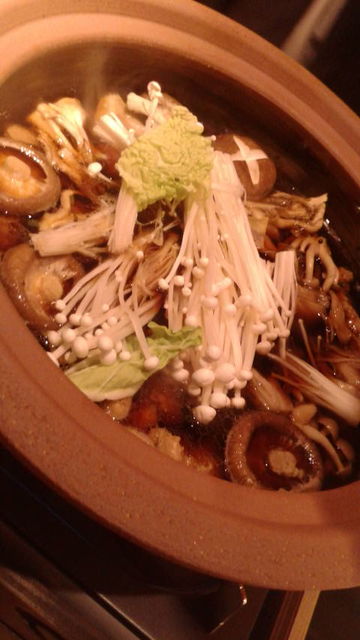 (17)鴨鍋にまずは野菜